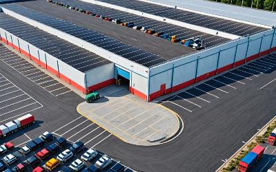 Industrial facility parking and loading area
